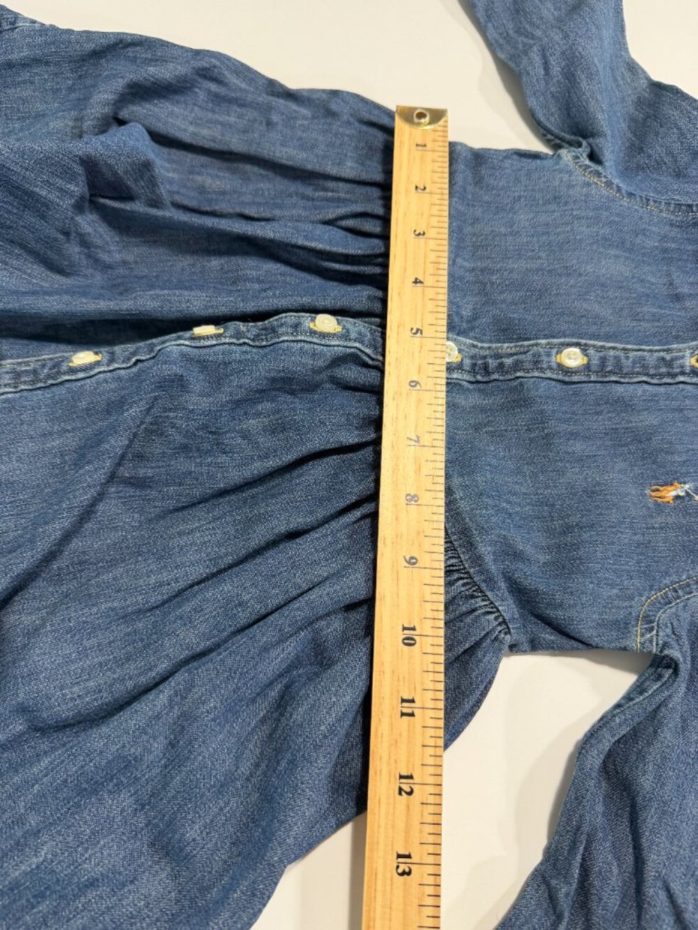 Ralph Lauren Denim Shirt Dress, Size 12 Months - Picture 7 of 12